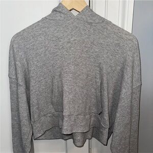 TNA Heather Gray Knit Sweater Hoodie